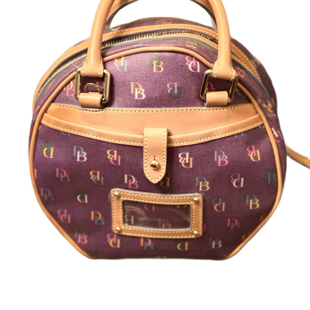 Dooney & Bourke Purple Rainbow Vintage y2k monogram round bag.